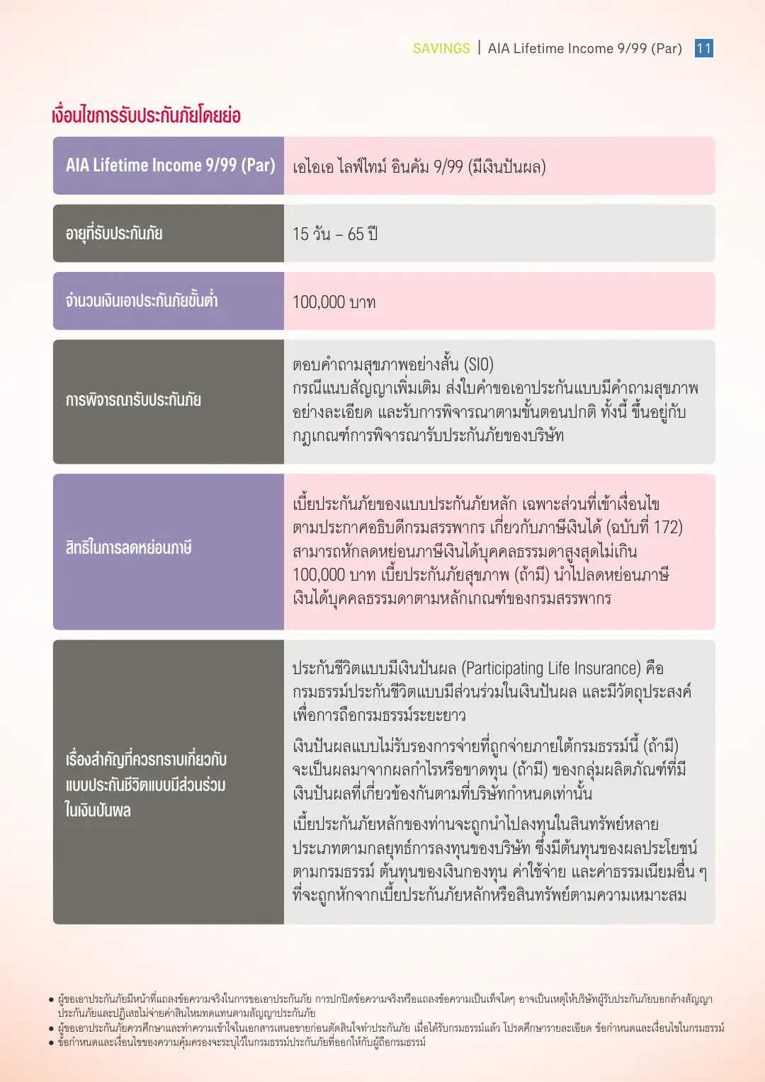 Lifetime Income 9/99 โบรชัวร์ หน้า 8