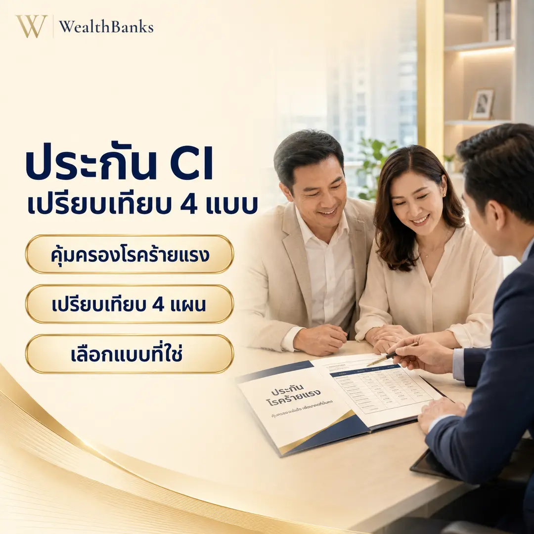ภาพประกอบบทความ: ประกัน CI เปรียบเทียบ 4 แบบ เลือกแบบไหนดี