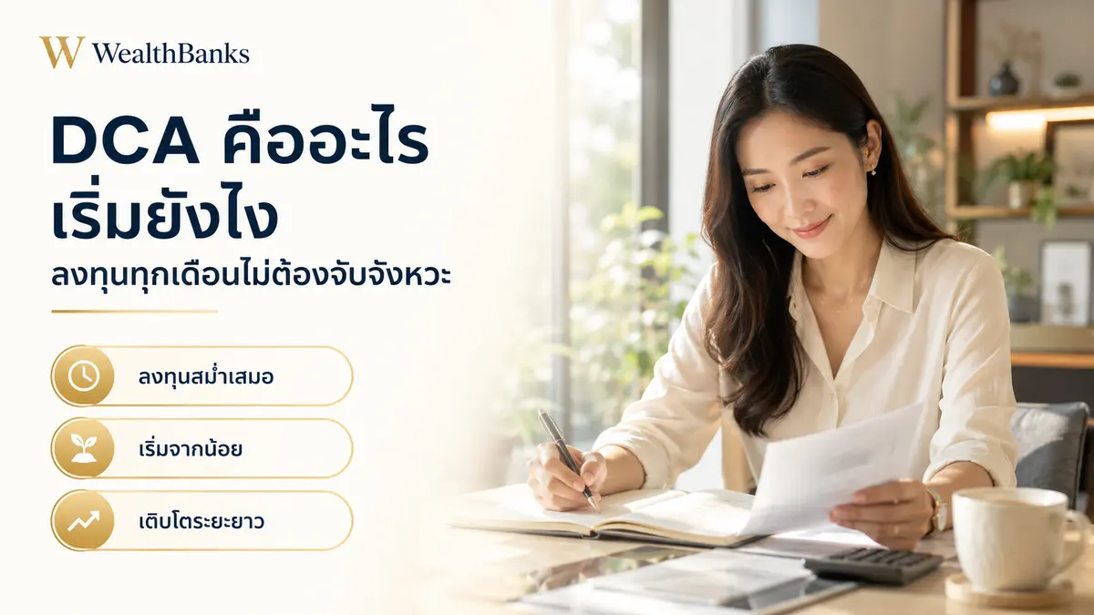 ภาพประกอบบทความ: DCA คืออะไร เริ่มยังไง — ลงทุนทุกเดือนไม่ต้องจับจังหวะ