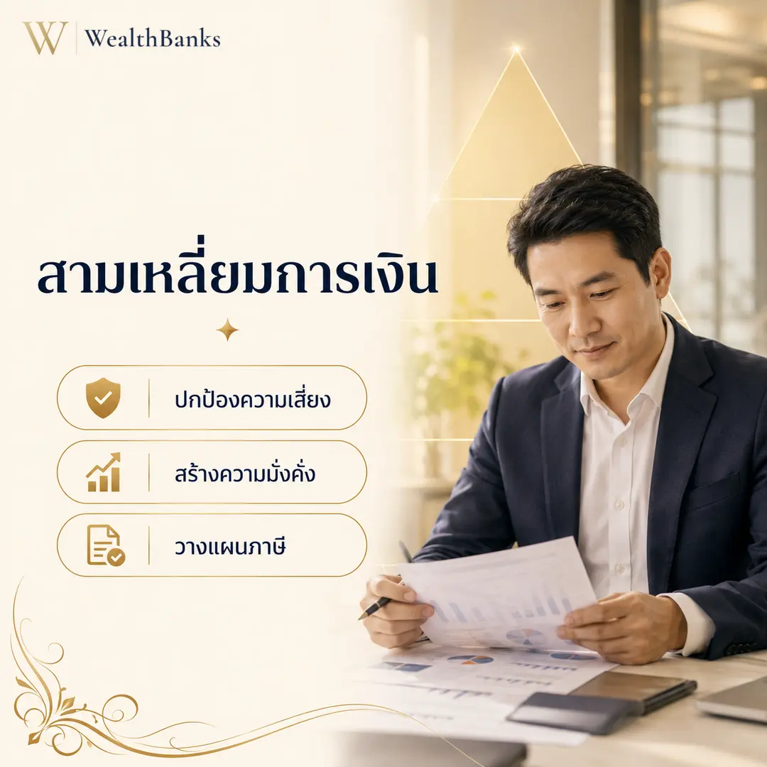 ภาพประกอบบทความ: สามเหลี่ยมการเงิน: พีระมิด 3 ชั้น