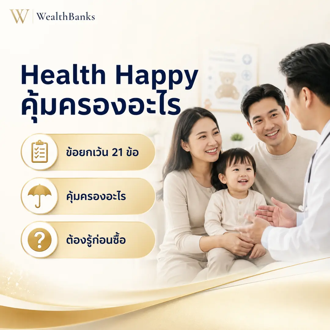 ภาพประกอบบทความ: Health Happy คุ้มครองอะไรบ้าง ไม่คุ้มครองอะไร