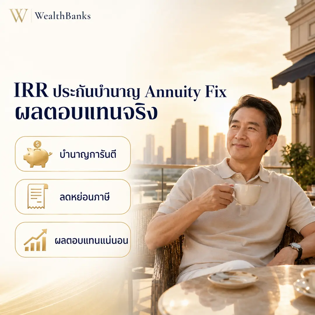 ภาพประกอบบทความ: IRR ประกันบำนาญ Annuity Fix: ผลตอบแทนจริง