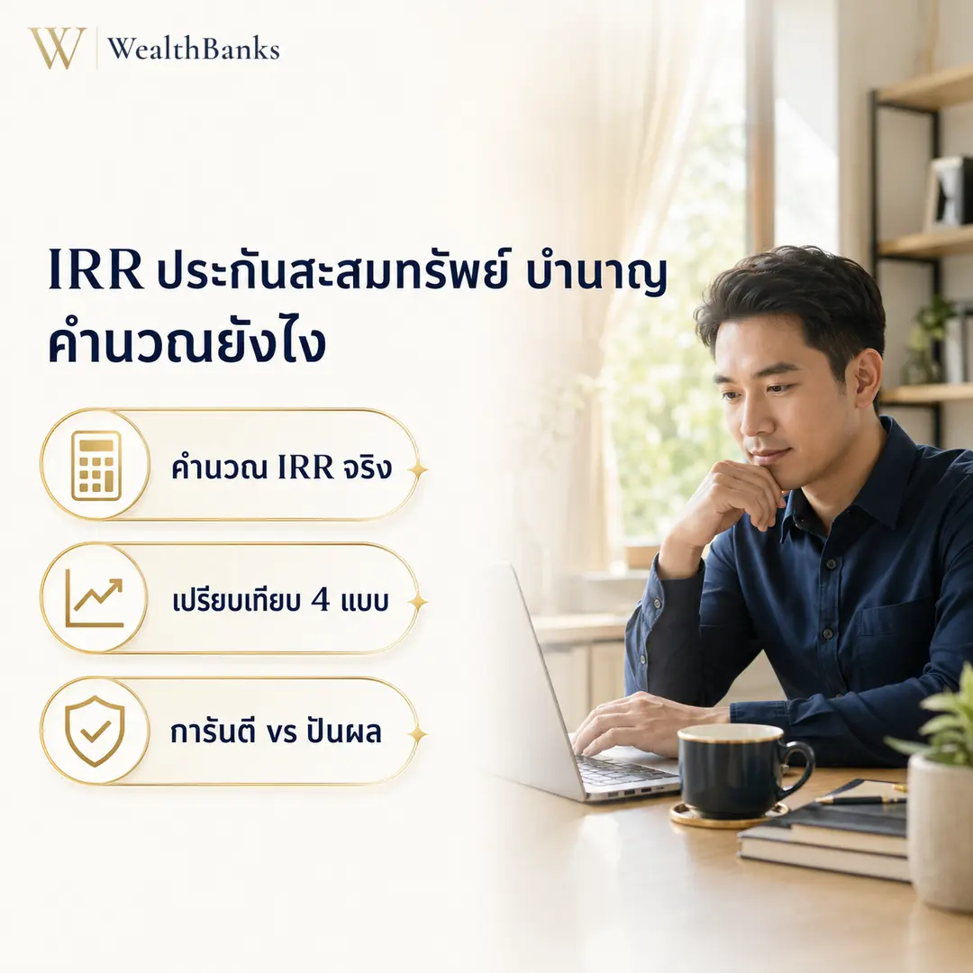 ภาพประกอบบทความ: IRR ประกันสะสมทรัพย์ บำนาญ คำนวณยังไง