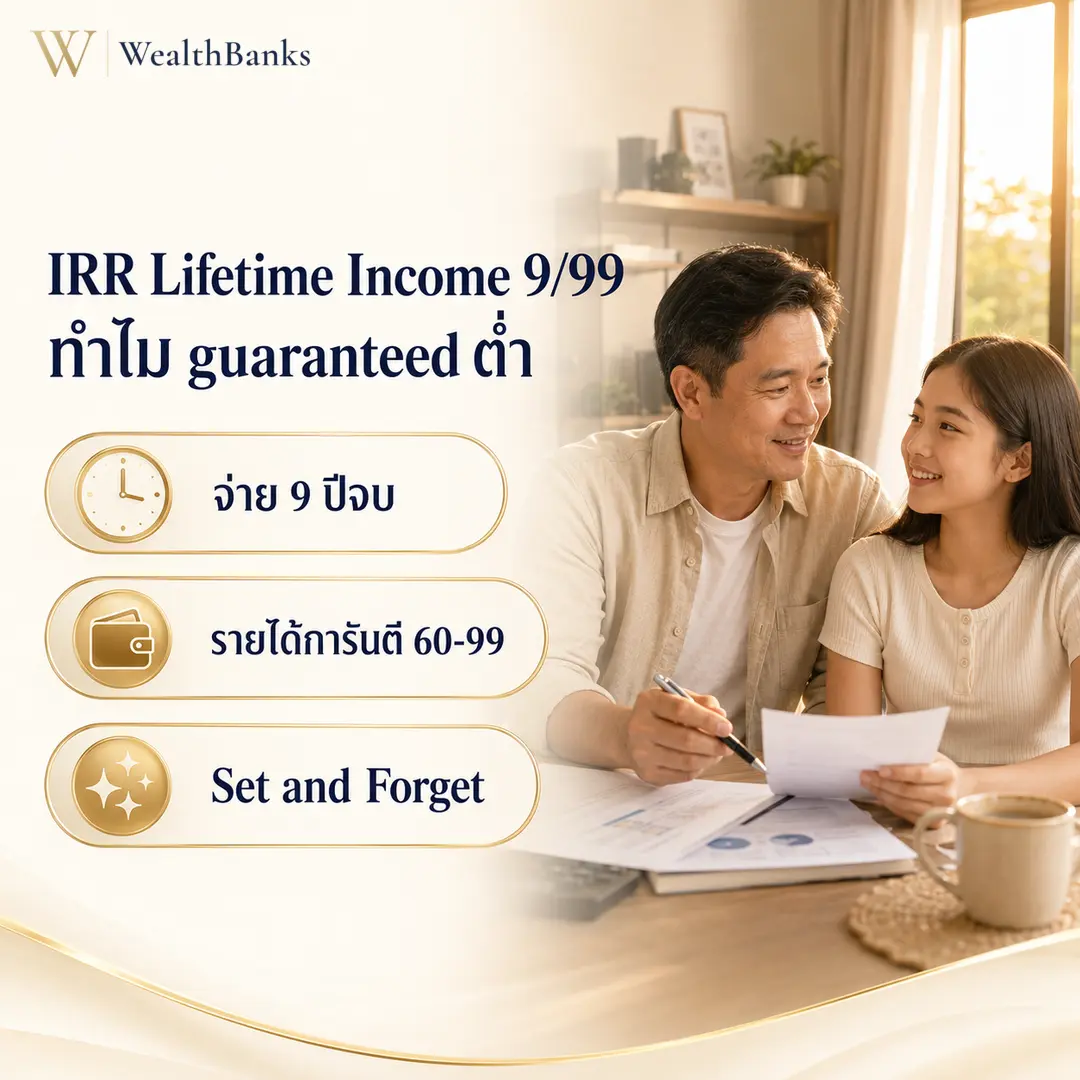ภาพประกอบบทความ: IRR Lifetime Income 9/99: ทำไม guaranteed ต่ำ