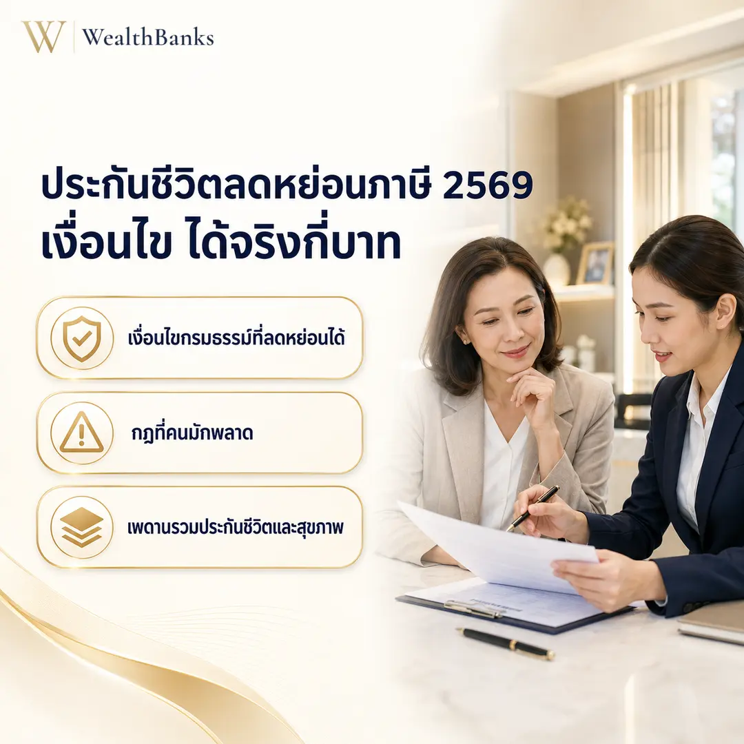 ภาพประกอบบทความ: ประกันชีวิตลดหย่อนภาษี 2569 เงื่อนไข ได้จริงกี่บาท