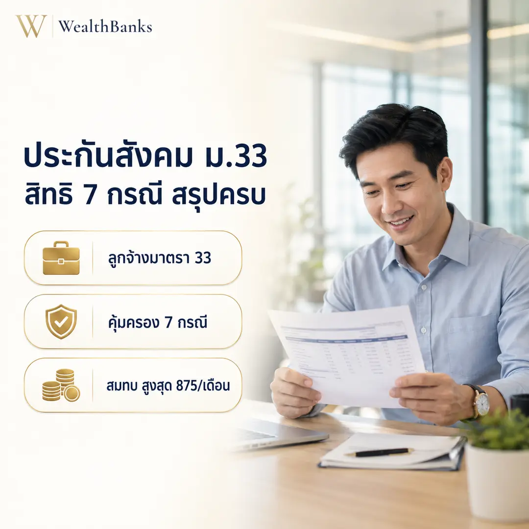 ภาพประกอบบทความ: ประกันสังคม มาตรา 33: สิทธิ 7 กรณี 2569