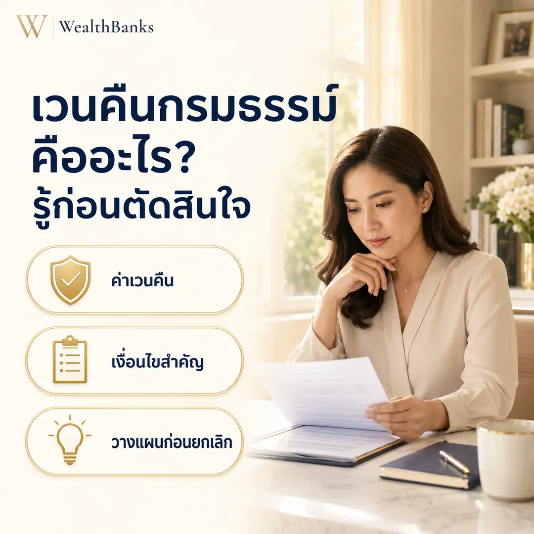 ภาพประกอบบทความ: เวนคืนกรมธรรม์ คืออะไร? ได้คืนจริงเท่าไร